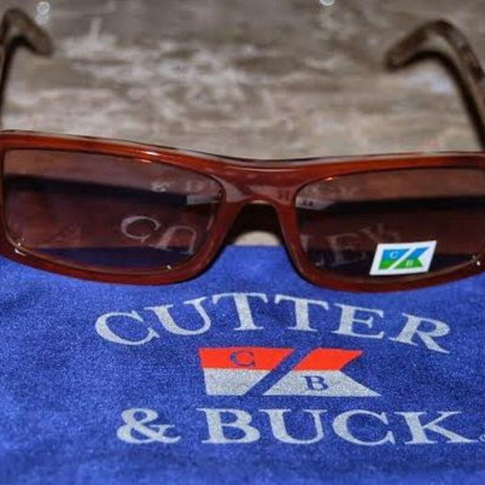Cutter & Buck Signature Mens Brown Oakbrook Sunglasses